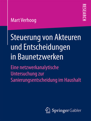 cover image of Steuerung von Akteuren und Entscheidungen in Baunetzwerken